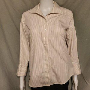 Chico's pinstriped shirt, size 0